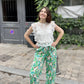 Pantalon fluide imprimé VERT