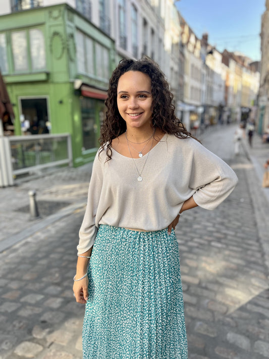 Pull manches chauve-souris BEIGE