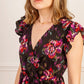 Robe longue fleurie BLEU