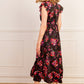 Robe longue fleurie BLEU