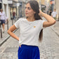 Tee shirt	coeur BLANC COEUR OR