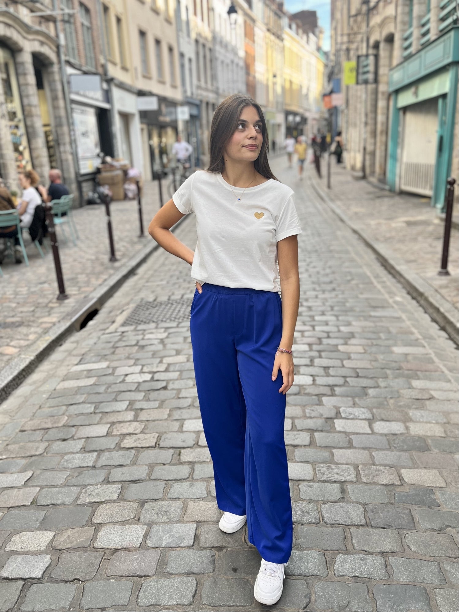 Tee shirt	coeur BLANC COEUR OR