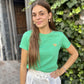 Tee shirt	coeur VERT COEUR OR