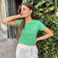 Tee shirt	coeur VERT COEUR OR