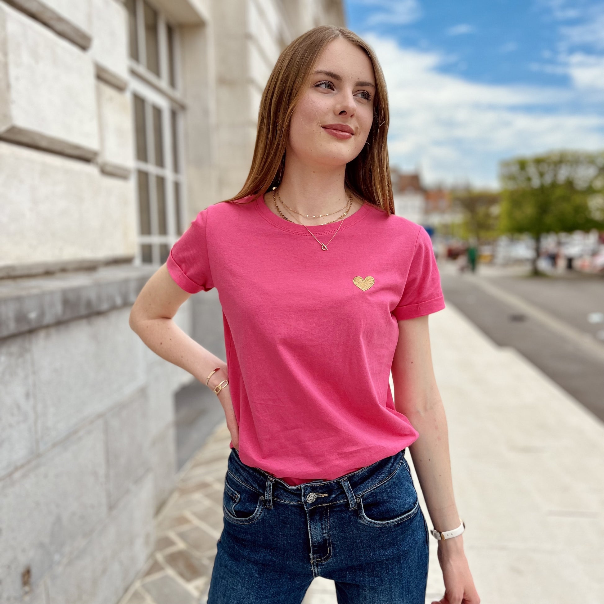 Tee shirt FRAMBOISE/DORE
